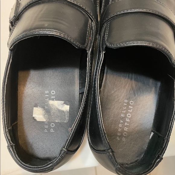 Perry Ellis Portfolio Dress Shoe Black Size 11 1/2 - Picture 7 of 8